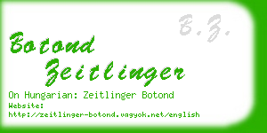 botond zeitlinger business card